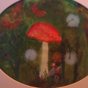 Painting titled "fairy in woods fant…" by Mary Hambleton/Nutt, Original Artwork