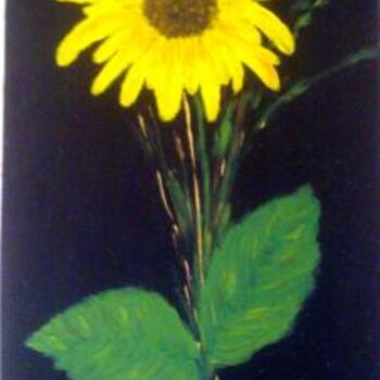Painting titled "Tournesol" by Crealys, Original Artwork, Oil