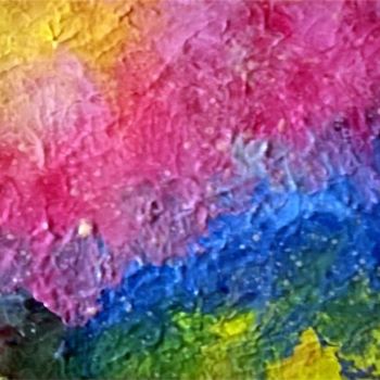 Painting titled "Rainbow" by Crealys, Original Artwork, Oil