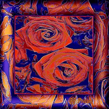 Digital Arts titled "roses" by Jean-Jacques Pricaz, Original Artwork, Digital Painting