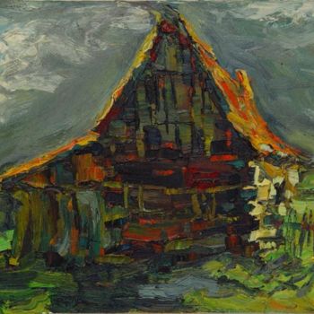 Painting titled "Old house" by Andrei Semyonov, Original Artwork