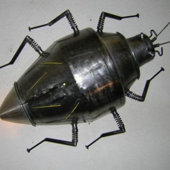 Escultura titulada "insecte lampe" por Pab, Obra de arte original