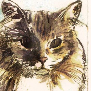 Painting titled "Cat 6" by David Quilliams, Original Artwork