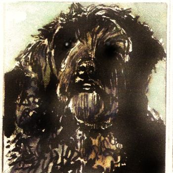 Painting titled "Dog 2" by David Quilliams, Original Artwork