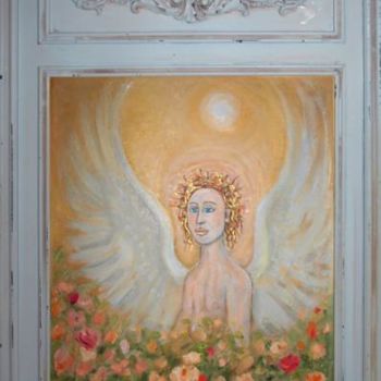 Painting titled "Angel Gabriel" by Andrew Williams, Original Artwork, Oil
