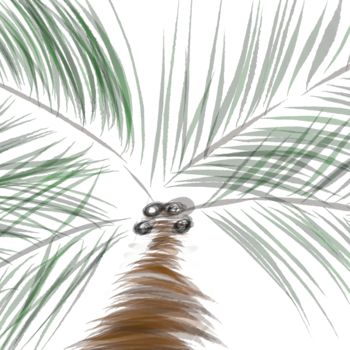 Digital Arts titled "Palm / Пальма" by Vladimir Kononenko, Original Artwork, Digital Painting