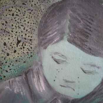 Peinture intitulée "larme a l encre" par Solenne Roy, Œuvre d'art originale