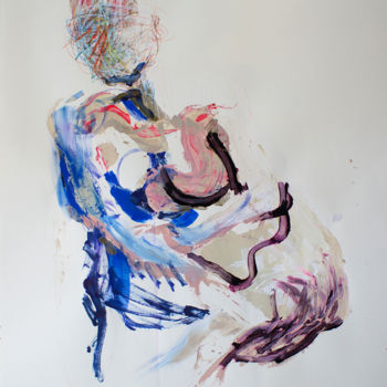 Peinture intitulée "Mains croisées" par Cressanne, Œuvre d'art originale, Acrylique
