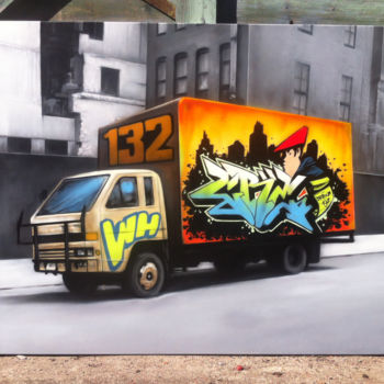 "Truck NY" başlıklı Tablo Creyone 132 tarafından, Orijinal sanat, Sprey boya