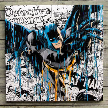 Peinture intitulée "Batman snif" par Creyone 132, Œuvre d'art originale, Acrylique