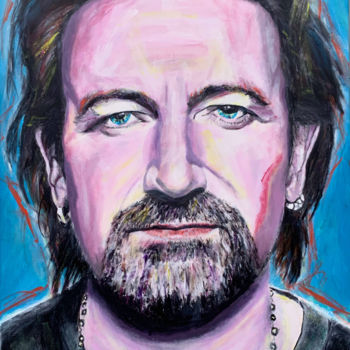 Malerei mit dem Titel "Bono" von Corbyn Rhodes, Original-Kunstwerk, Acryl