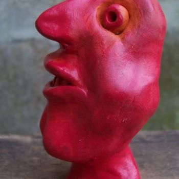 Sculpture intitulée "Rouge de honte" par Cricri99, Œuvre d'art originale