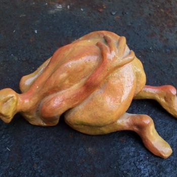 Sculpture intitulée "Mon poulet" par Cricri99, Œuvre d'art originale