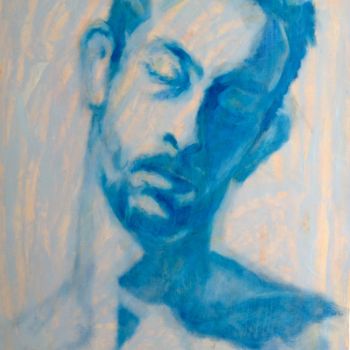 Painting titled "Got the Blues" by Cristina Gondolo, Original Artwork, Oil
