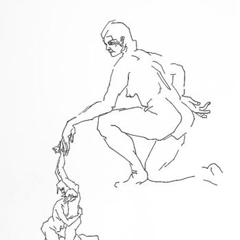 Drawing titled "Sans titre (0710)" by Cristina Gondolo, Original Artwork