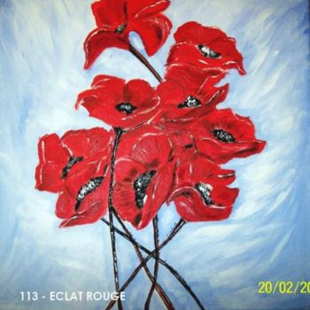 Painting titled "113 - rêve rouge" by Crilamb, Original Artwork