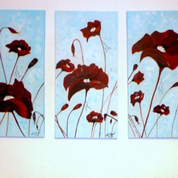 Painting titled "146- coquelicot cho…" by Crilamb, Original Artwork