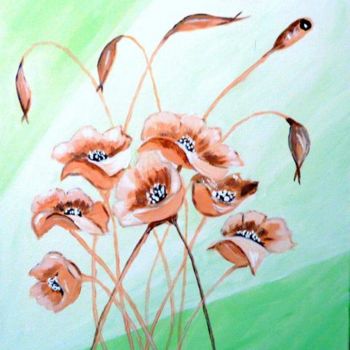 Malerei mit dem Titel "150- bouquet abricot" von Crilamb, Original-Kunstwerk