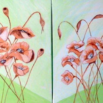 Peinture intitulée "152 bouquet - abric…" par Crilamb, Œuvre d'art originale