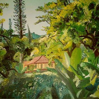 Peinture intitulée "Paysage de brousse" par Criquet, Œuvre d'art originale