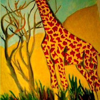 Peinture intitulée "La Girafe" par Criquet, Œuvre d'art originale