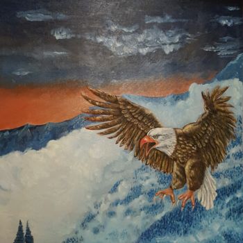 Painting titled "Viewpoint" by Kiko Cristoni, Original Artwork, Oil Mounted on Wood Panel