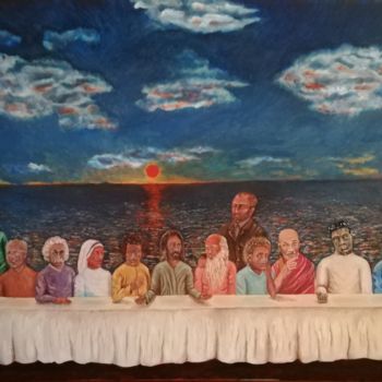 Картина под названием "The very last suppe…" - Kiko Cristoni, Подлинное произведение искусства, Масло