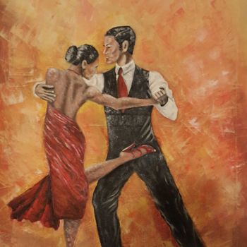 Malerei mit dem Titel "Dancers" von Kiko Cristoni, Original-Kunstwerk, Öl