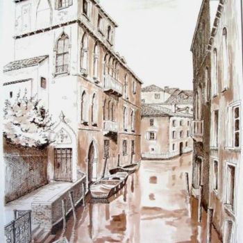 Painting titled "Venise" by Christiane Barnaud, Original Artwork