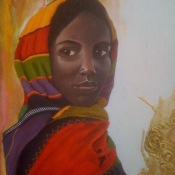 Ζωγραφική με τίτλο "Afriqua" από Christiane Barnaud, Αυθεντικά έργα τέχνης