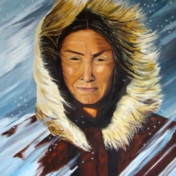 Painting titled "Grand Nord" by Christiane Barnaud, Original Artwork