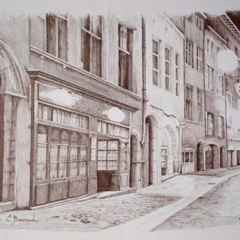 Peinture intitulée "rue du Boeuf" par Christiane Barnaud, Œuvre d'art originale