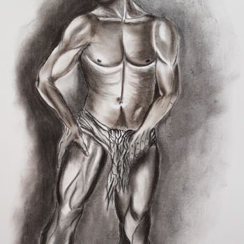 Drawing titled "v251-1-sergio.jpg" by Criscol, Original Artwork, Charcoal