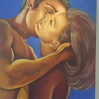 Pintura intitulada "Namorados" por Cristina Kolikoviski -Cris, Obras de arte originais, Óleo