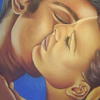 Pintura intitulada "namorados em detalhe" por Cristina Kolikoviski -Cris, Obras de arte originais, Óleo