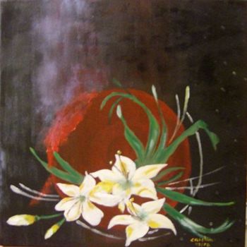 Painting titled "FLORES NO UNIVERSO" by Crislim, Original Artwork, Other