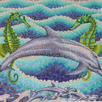 Drawing titled "Dolphin" by Cris Mitchel, Original Artwork