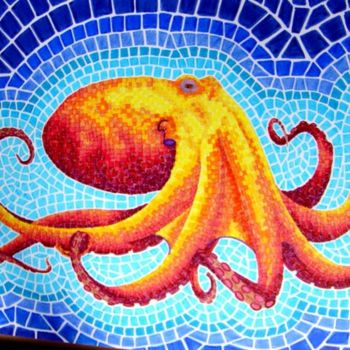 Disegno intitolato "Octopus" da Cris Mitchel, Opera d'arte originale