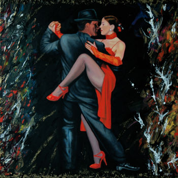 Peinture intitulée "Tango variopinto" par Crispino, Œuvre d'art originale, Huile