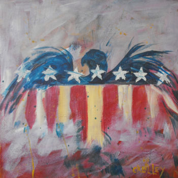 Painting titled "The Eagle Flies" by Criselda Kelley, Original Artwork, Acrylic
