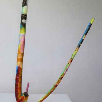 Скульптура под названием "Oeuvre n°18-18" - Cristal And Pape, Подлинное произведение искусства, Дерево