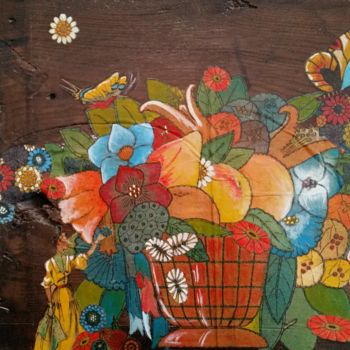 Painting titled "Bouquet" by Dominique Sarrouy, Original Artwork, Other