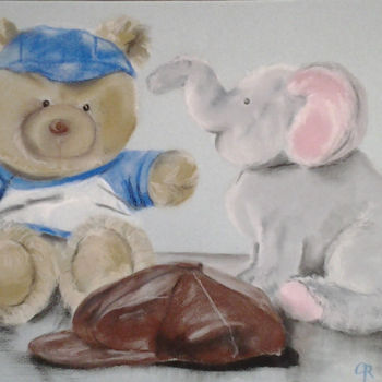 Disegno intitolato "pastel-enfance.jpg" da Cristelle Ryba Isoard, Opera d'arte originale