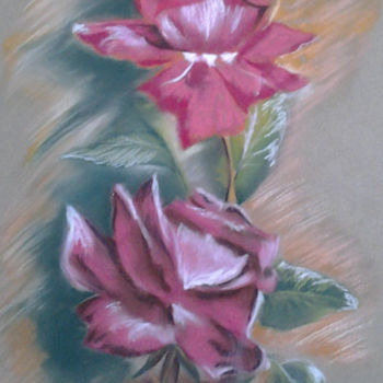 Disegno intitolato "rose.jpg" da Cristelle Ryba Isoard, Opera d'arte originale