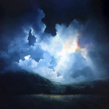 Peinture intitulée "Le ciel peut attend…" par Cristian Sainz Marin, Œuvre d'art originale, Huile