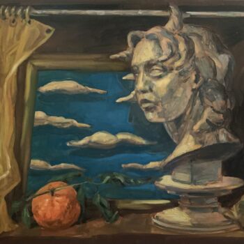 Painting titled "Invenzione" by Cristiano Quagliozzi, Original Artwork, Oil