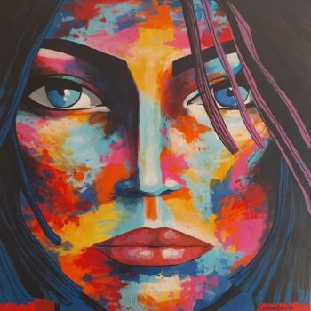 Pintura titulada "Fake Colors" por Cristina Boavida, Obra de arte original, Acrílico Montado en Bastidor de camilla de madera
