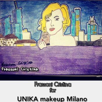「UNIKA Pop Art Milano」というタイトルのデジタルアーツ Cristina Frassoniによって, オリジナルのアートワーク, コンテ