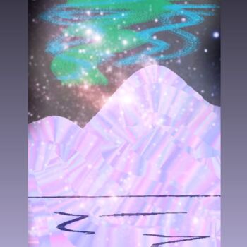 Digitale Kunst getiteld "Aurora Borealis" door Cristina Frassoni, Origineel Kunstwerk, Digitaal Schilderwerk