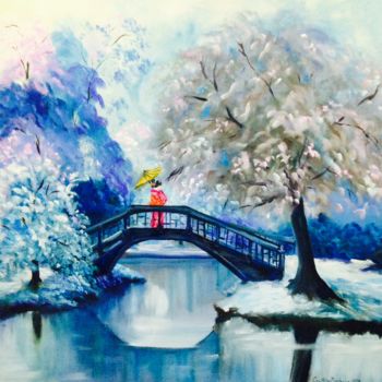 Painting titled "inverno.jpg" by Cristtina Pacheco, Original Artwork, Oil